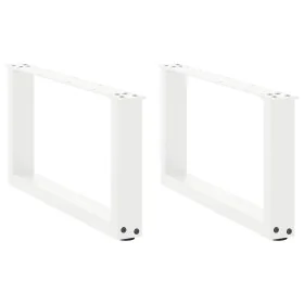 Patas de mesa de centro forma U 2uds acero blanco 60x(30-31) cm de , Patas para mesas - Ref: Foro24-4013141, Precio: 56,83 €,...