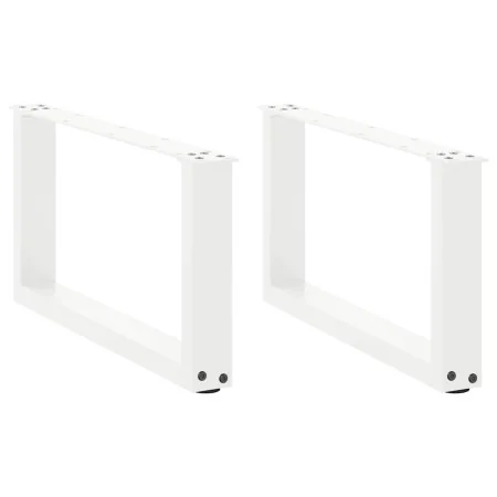 Patas de mesa de centro forma U 2uds acero blanco 60x(30-31) cm de , Patas para mesas - Ref: Foro24-4013141, Precio: 56,83 €,...