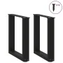 Patas de mesa de centro forma U 2uds acero negro 28x(42-43) cm de , Patas para mesas - Ref: Foro24-4013148, Precio: 52,03 €, ...