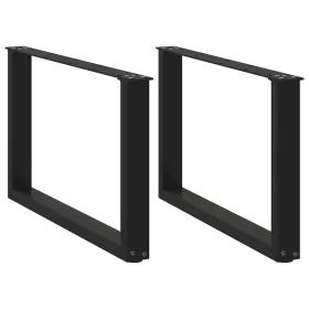 Patas de mesa de centro forma U 2uds acero negro 60x(42-43) cm by , Table legs - Ref: Foro24-4013160, Price: 80,16 €, Discoun...