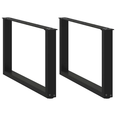 Patas de mesa de centro forma U 2uds acero negro 60x(42-43) cm by , Table legs - Ref: Foro24-4013160, Price: 80,16 €, Discoun...
