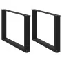 Patas de mesa de centro forma U 2uds acero negro 60x(42-43) cm by , Table legs - Ref: Foro24-4013160, Price: 80,16 €, Discoun...