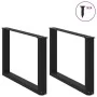 Patas de mesa de centro forma U 2uds acero negro 60x(42-43) cm by , Table legs - Ref: Foro24-4013160, Price: 80,16 €, Discoun...