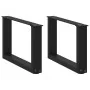 Patas de mesa de centro forma U 2uds acero negro 50x(30-31) cm de , Patas para mesas - Ref: Foro24-4013136, Precio: 66,32 €, ...