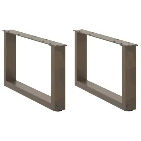 Patas de mesa centro forma U 2uds acero natural 60x(30-31) cm by , Table legs - Ref: Foro24-4013143, Price: 55,49 €, Discount: %