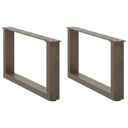 Patas de mesa centro forma U 2uds acero natural 60x(30-31) cm de , Patas para mesas - Ref: Foro24-4013143, Precio: 55,49 €, D...