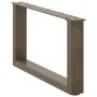 Patas de mesa centro forma U 2uds acero natural 60x(30-31) cm de , Patas para mesas - Ref: Foro24-4013143, Precio: 55,49 €, D...