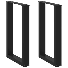 Patas para mesa comedor forma U 2uds acero negro 50x(72-73)cm by , Table legs - Ref: Foro24-4013176, Price: 101,66 €, Discoun...