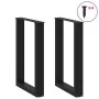 Patas para mesa comedor forma U 2uds acero negro 50x(72-73)cm de , Patas para mesas - Ref: Foro24-4013176, Precio: 101,66 €, ...