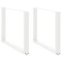 Patas para mesa comedor forma U 2uds acero blanco 100x(72-73)cm de , Patas para mesas - Ref: Foro24-4013197, Precio: 104,14 €...