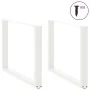 Patas para mesa comedor forma U 2uds acero blanco 100x(72-73)cm de , Patas para mesas - Ref: Foro24-4013197, Precio: 104,14 €...