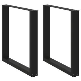 Patas para mesa de comedor en forma de U 2 uds acero negro de , Patas para mesas - Ref: Foro24-4013188, Precio: 85,09 €, Desc...