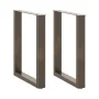 Patas mesa centro forma U 2uds acero natural 60x(72-73)cm acero de , Patas para mesas - Ref: Foro24-4013183, Precio: 75,69 €,...