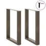 Patas mesa centro forma U 2uds acero natural 60x(72-73)cm acero de , Patas para mesas - Ref: Foro24-4013183, Precio: 75,69 €,...