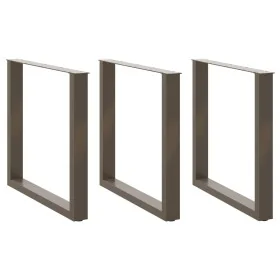 Patas mesa centro forma U 3uds acero natural 80x(72-73)cm acero de , Patas para mesas - Ref: Foro24-4013207, Precio: 123,88 €...