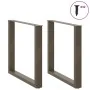 Patas para mesa comedor forma U 2uds acero natural 90x(72-73)cm de , Patas para mesas - Ref: Foro24-4013195, Precio: 93,68 €,...