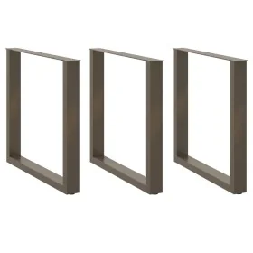 Patas mesa centro forma U 3uds acero natural 90x(72-73)cm acero by , Table legs - Ref: Foro24-4013211, Price: 130,53 €, Disco...