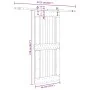 Puerta corredera con herrajes madera maciza de pino 95x210 cm de , Puertas - Ref: Foro24-3332746, Precio: 210,18 €, Descuento: %