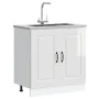 Mueble bajo para fregadero Kalmar blanco brillo 80x46x81,5 cm de , Armarios de cocina - Ref: Foro24-853449, Precio: 83,11 €, ...