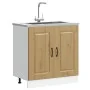 Mueble bajo para fregadero Kalmar roble artesanal 80x46x81,5 cm de , Armarios de cocina - Ref: Foro24-853456, Precio: 75,13 €...