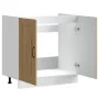 Mueble bajo para fregadero Kalmar roble artesanal 80x46x81,5 cm de , Armarios de cocina - Ref: Foro24-853456, Precio: 75,13 €...