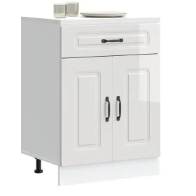 Mueble bajo cocina Kalmar madera ingeniería blanca alto brillo de , Armarios de cocina - Ref: Foro24-853489, Precio: 95,03 €,...