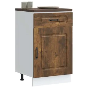 Mueble bajo de cocina Kalmar madera ingeniería de roble ahumado de , Armarios de cocina - Ref: Foro24-853482, Precio: 100,20 ...