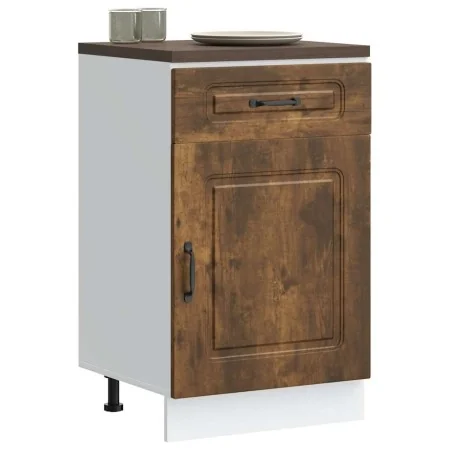 Mueble bajo de cocina Kalmar madera ingeniería de roble ahumado de , Armarios de cocina - Ref: Foro24-853482, Precio: 100,20 ...