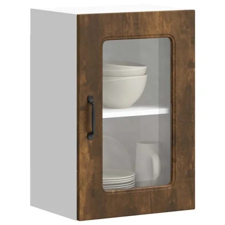 Armario pared cocina puerta de cristal Kalmar roble ahumado de , Armarios de cocina - Ref: Foro24-853532, Precio: 56,02 €, De...