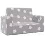 Sofá infantil de 2 plazas gris claro con estrellas felpa suave de , Mobiliario para bebés y niños pequeños - Ref: Foro24-4104...