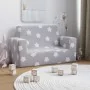 Sofá infantil de 2 plazas gris claro con estrellas felpa suave de , Mobiliario para bebés y niños pequeños - Ref: Foro24-4104...