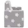 Sofá infantil de 2 plazas gris claro con estrellas felpa suave de , Mobiliario para bebés y niños pequeños - Ref: Foro24-4104...