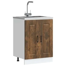 Mueble bajo para fregadero Kalmar roble ahumado 60x46x81,5 cm de , Armarios de cocina - Ref: Foro24-853442, Precio: 80,49 €, ...