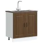 Mueble bajo para fregadero Kalmar roble marrón 80x46x81,5 cm de , Armarios de cocina - Ref: Foro24-853454, Precio: 74,95 €, D...
