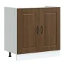Mueble bajo para fregadero Kalmar roble marrón 80x46x81,5 cm de , Armarios de cocina - Ref: Foro24-853454, Precio: 74,95 €, D...