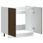 Mueble bajo para fregadero Kalmar roble marrón 80x46x81,5 cm de , Armarios de cocina - Ref: Foro24-853454, Precio: 74,95 €, D...