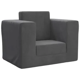 Sofá cama infantil felpa suave gris antracita de , Mobiliario para bebés y niños pequeños - Ref: Foro24-4104804, Precio: 36,8...