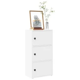 Estantería de madera de ingeniería blanca 40x24x77 cm de , Librerías y estanterías - Ref: Foro24-860364, Precio: 54,91 €, Des...
