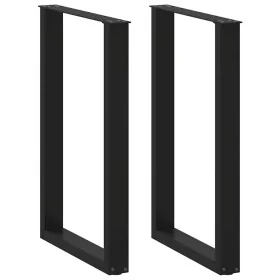 Patas de mesa de centro forma U 2uds acero negro 60x(90-91) cm by , Table legs - Ref: Foro24-4013224, Price: 121,97 €, Discou...