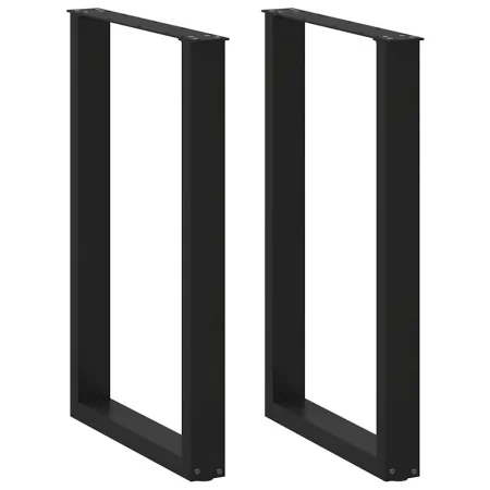 Patas de mesa de centro forma U 2uds acero negro 60x(90-91) cm by , Table legs - Ref: Foro24-4013224, Price: 121,97 €, Discou...
