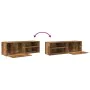 Mueble de TV madera contrachapada envejecida 120x34x37 cm de , Muebles TV - Ref: Foro24-855972, Precio: 76,51 €, Descuento: %