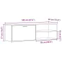 Mueble de TV madera contrachapada envejecida 120x34x37 cm de , Muebles TV - Ref: Foro24-855972, Precio: 76,51 €, Descuento: %