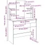 Tocador con espejo envejecida 96x39x142 cm de , Tocadores para dormitorios - Ref: Foro24-857011, Precio: 107,00 €, Descuento: %