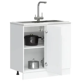 Mueble bajo de cocina Porto alto brillo blanco de , Armarios de cocina - Ref: Foro24-854300, Precio: 89,99 €, Descuento: %