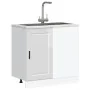 Mueble bajo de cocina Porto alto brillo blanco de , Armarios de cocina - Ref: Foro24-854300, Precio: 89,99 €, Descuento: %