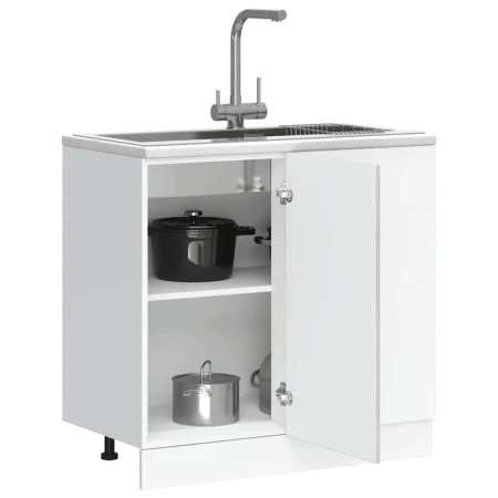 Mueble bajo de cocina porto gris cemento madera reconstituida de , Armarios de cocina - Ref: Foro24-854302, Precio: 79,06 €, ...