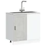 Mueble bajo de cocina porto gris cemento madera reconstituida de , Armarios de cocina - Ref: Foro24-854302, Precio: 79,06 €, ...