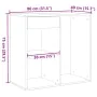 Armario de maquillaje madera roble artesanal 80x40x75 cm de , Armarios y almacenamiento - Ref: Foro24-857030, Precio: 74,71 €...