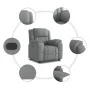 Sillón reclinable de tela gris claro de , Sillones - Ref: Foro24-4015700, Precio: 260,48 €, Descuento: %