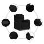 Sillón reclinable de tela negro de , Sillones - Ref: Foro24-4015702, Precio: 243,45 €, Descuento: %